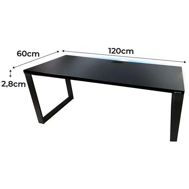Písací Stôl Top Loft Čierna 120x60x2,8 Model 2