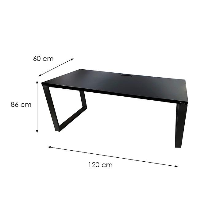 Písací Stôl Top Loft Čierna 120x60x2,8 Model 2