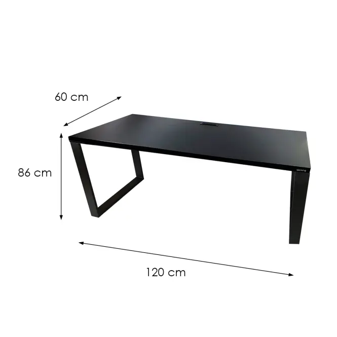 Písací Stôl Top Loft Čierna 120x60x2,8 Model 2,3
