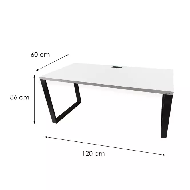 Písací Stôl Top Loft Biely 120x60x2,8 Model 2