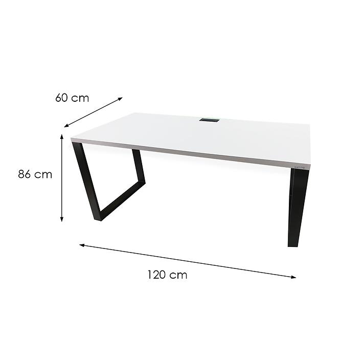 Písací Stôl Top Loft Biely 120x60x2,8 Model 2