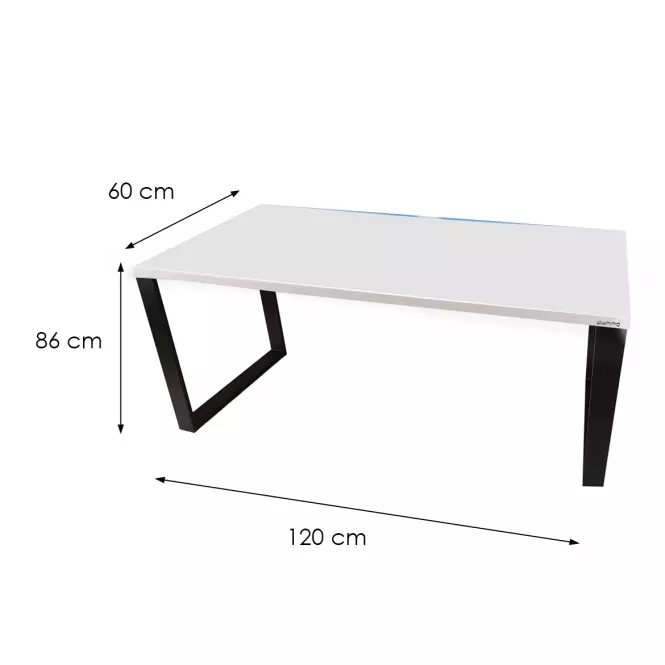 Písací Stôl Top Loft Biely 120x60x2,8 Model 1