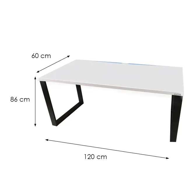 Písací Stôl Top Loft Biely 120x60x2,8 Model 1,3