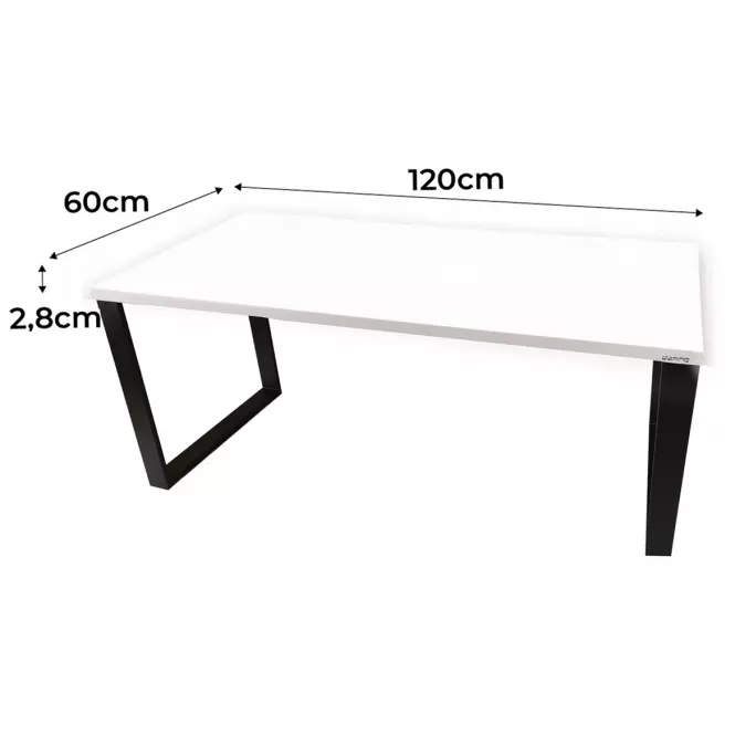 Písací Stôl Top Loft Biely 120x60x2,8 Model 0