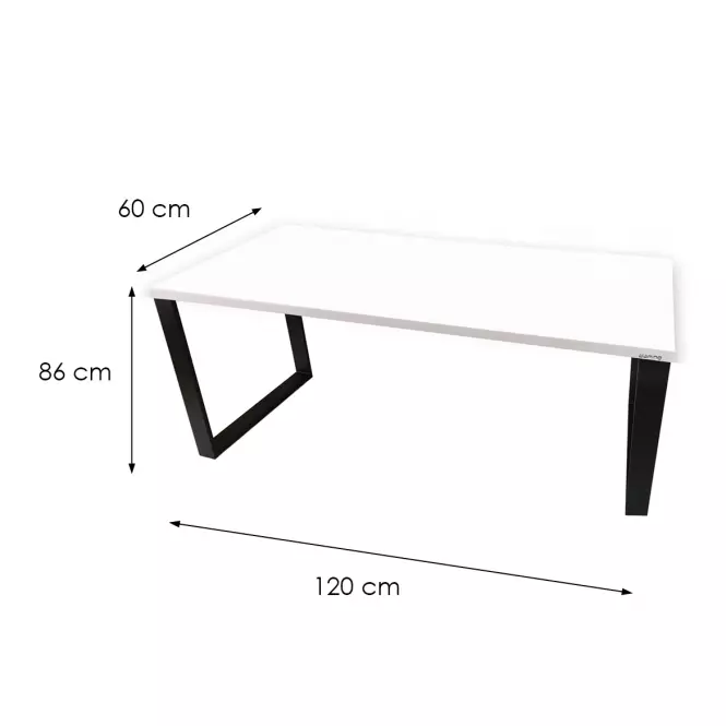 Písací Stôl Top Loft Biely 120x60x2,8 Model 0