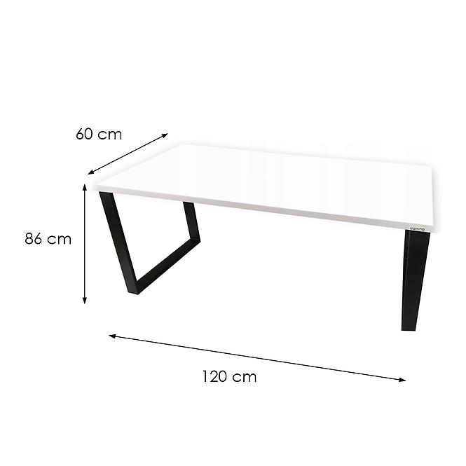Písací Stôl Top Loft Biely 120x60x2,8 Model 0