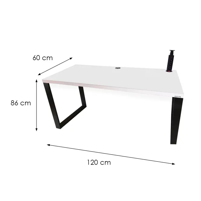 Písací Stôl Low Loft Biely 120x60x3,6 Model 3,3