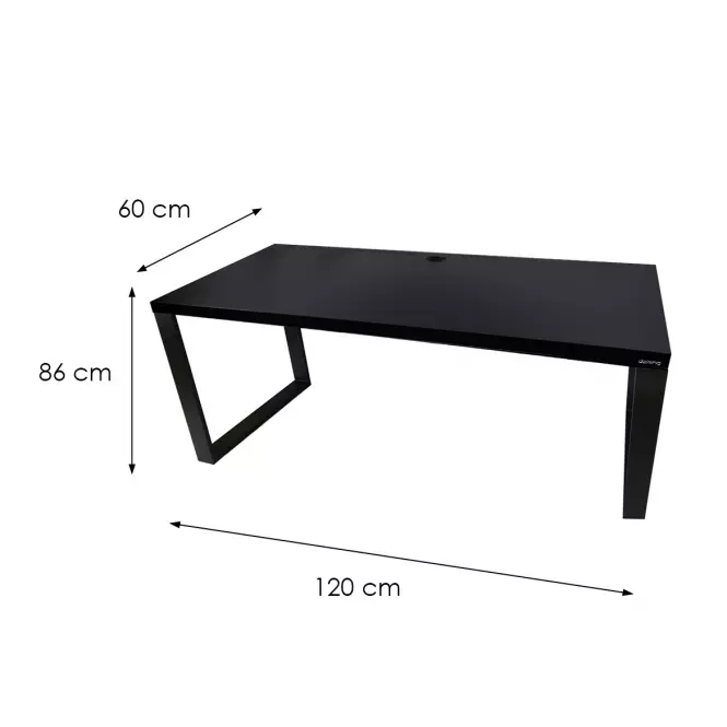 Písací Stôl Low Loft Čierna 120x60x2,8 Model 2