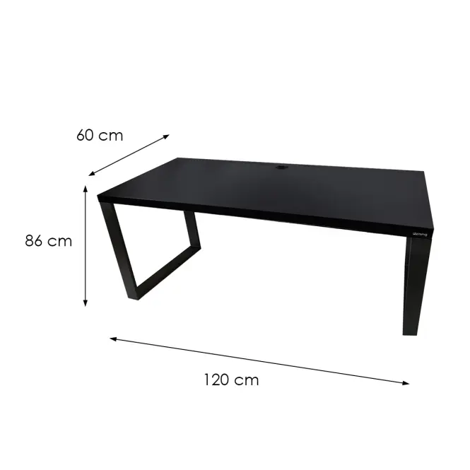 Písací Stôl Low Loft Čierna 120x60x2,8 Model 2,3