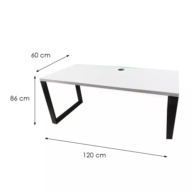 Písací Stôl Low Loft Biely 120x60x2,8 Model 2