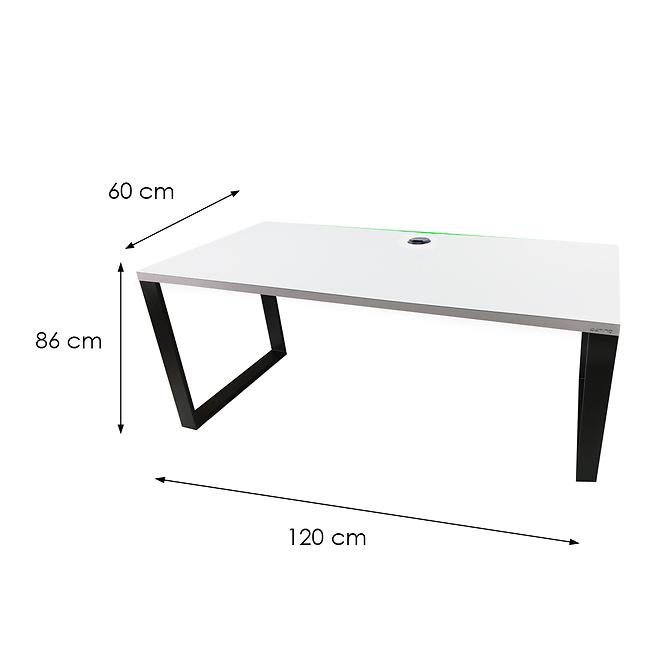 Písací Stôl Low Loft Biely 120x60x2,8 Model 2