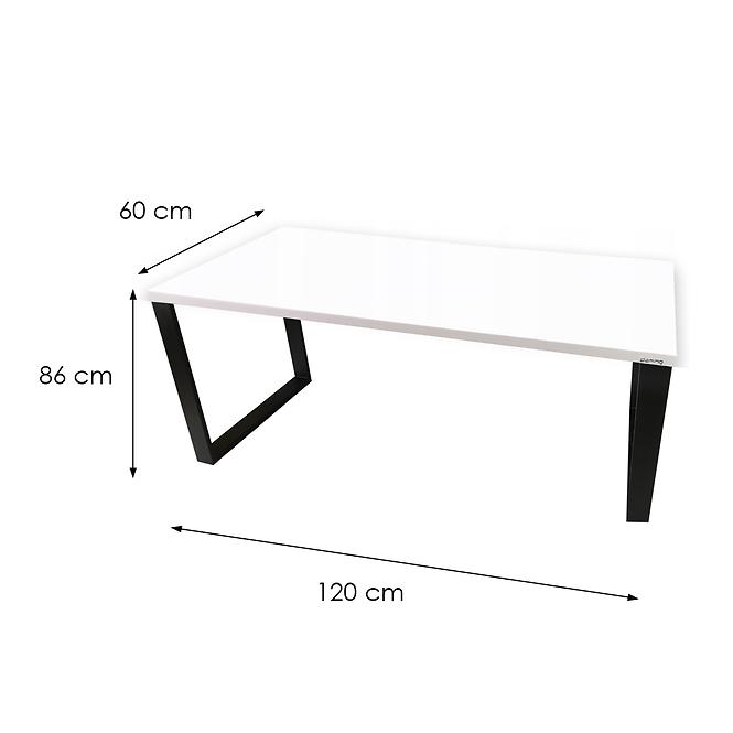 Písací Stôl Low Loft Biely 120x60x2,8 Model 0