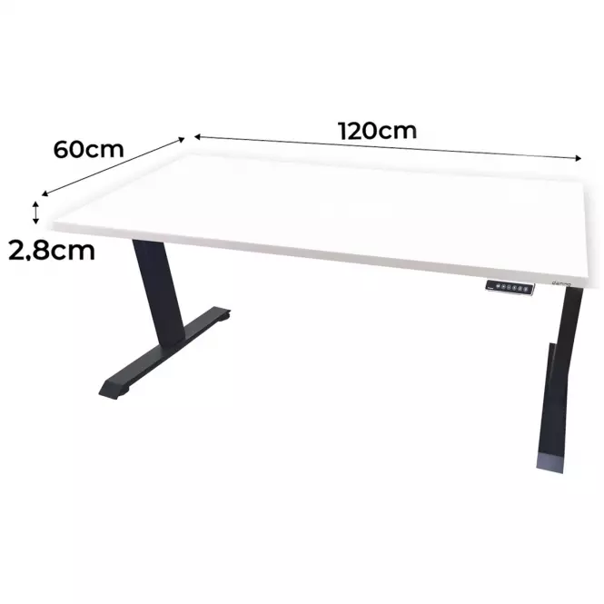 Písací Stôl Top Elektr. Čierna 120x60x2,8 Model 0
