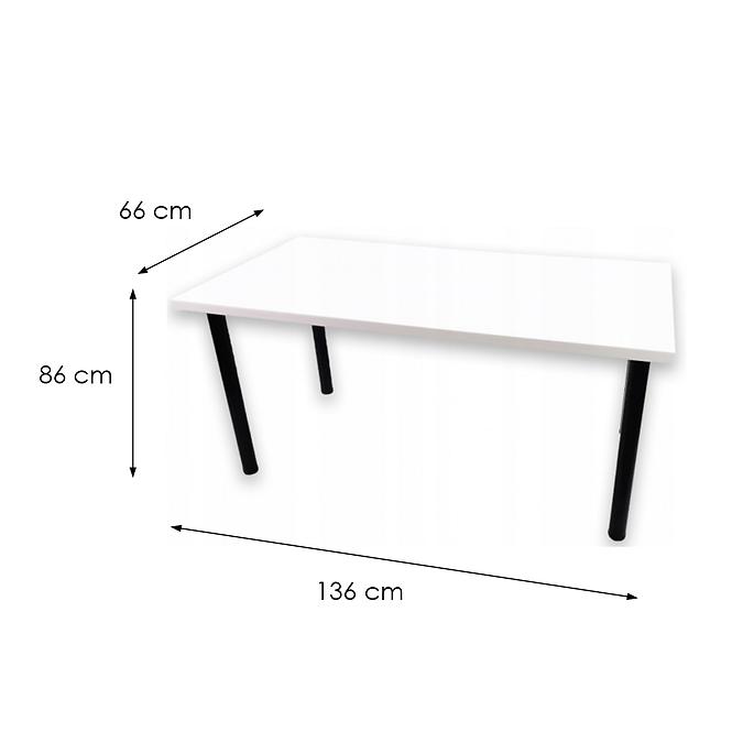 Písací Stôl Top Biely 136x66x2,8 Model 0,3