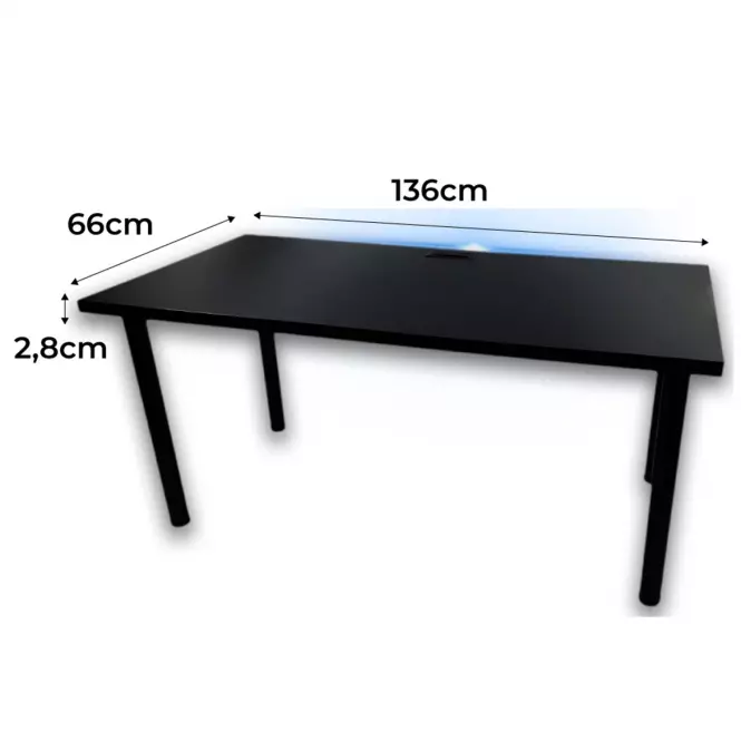 Písací Stôl Top Čierna 136x66x2,8 Model 2