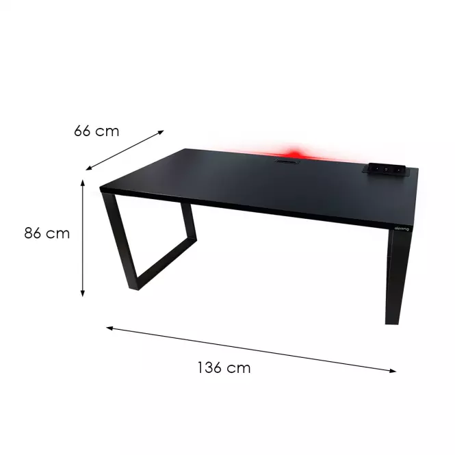 Písací Stôl Top Loft Čierna 136x66x3,6 Model 3