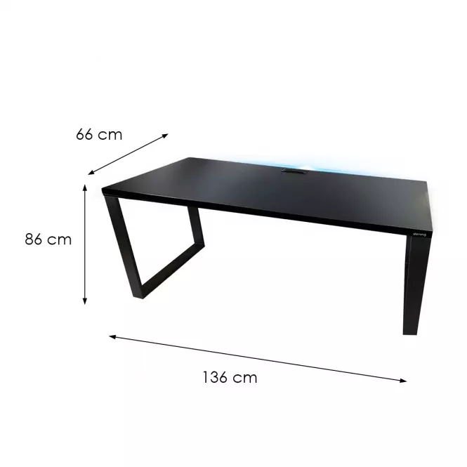 Písací Stôl Top Loft Čierna 136x66x2,8 Model 2