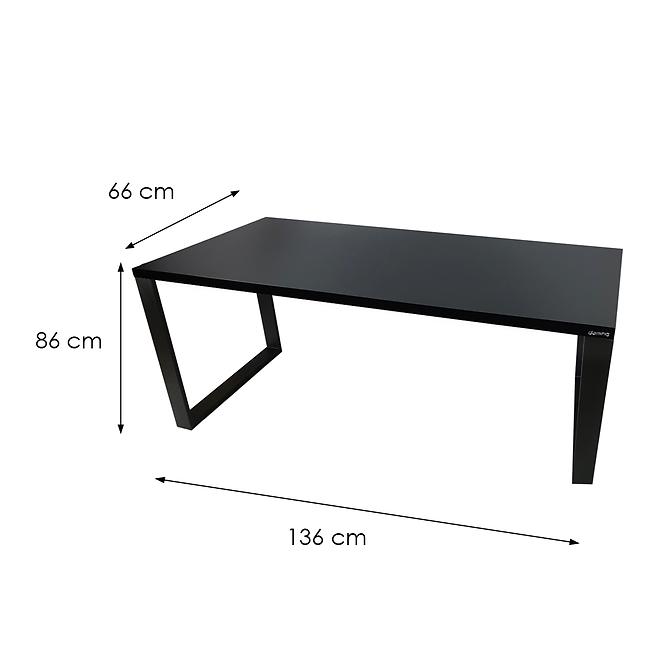 Písací Stôl Top Loft Čierna 136x66x2,8 Model 0