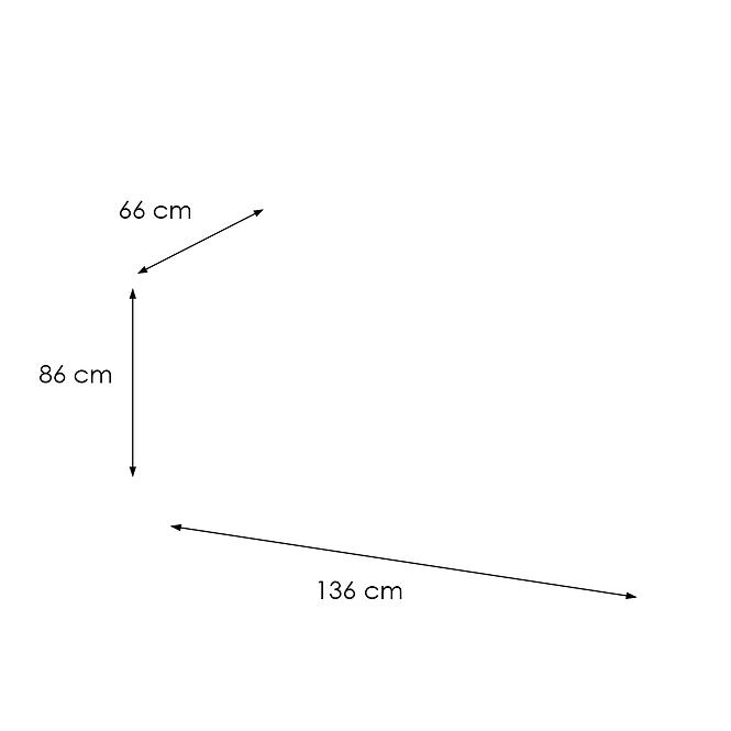 Písací Stôl Low Loft Čierna 136x66x3,6 Model 3