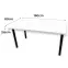 Písací Stôl Low Biely 160x80x3,6 Model 0,2