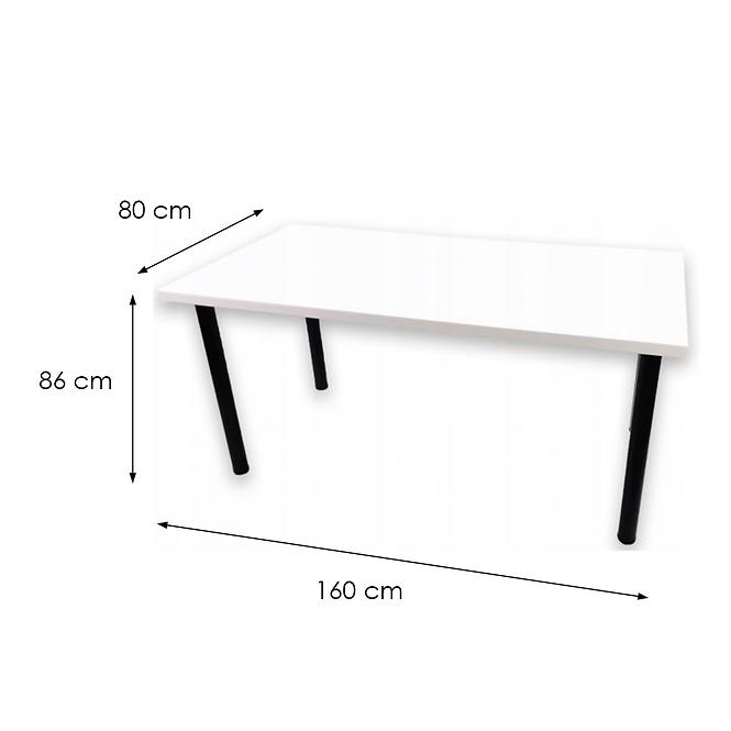 Písací Stôl Top Biely 160x80x3,6 Model 0,3