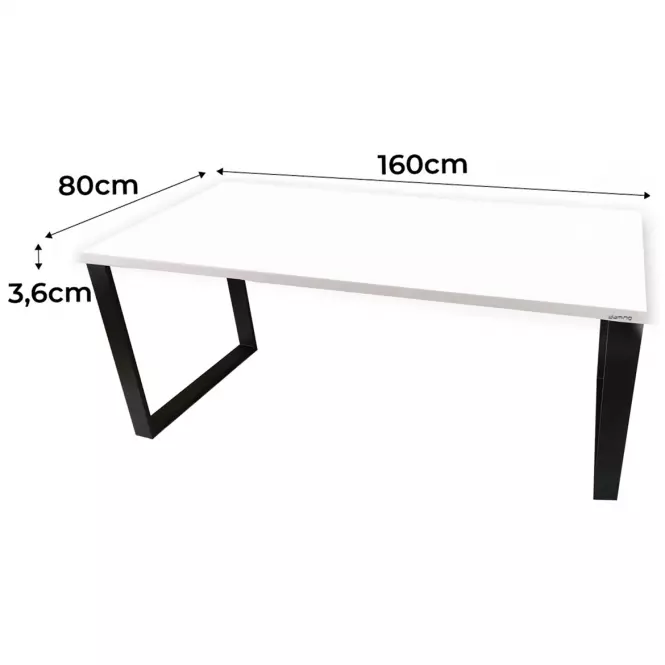 Písací Stôl Top Loft Biely 160x80x3,6 Model 0