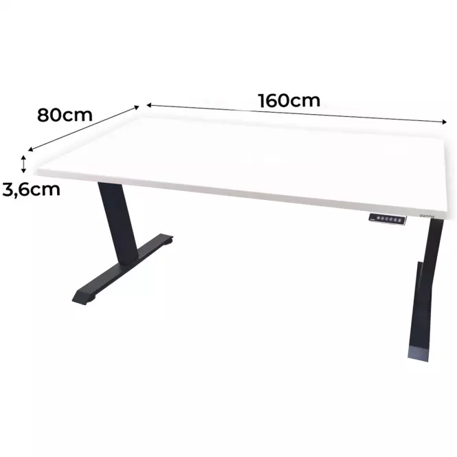 Písací Stôl Top Elektr. Biely 160x80x3,6 Model 0
