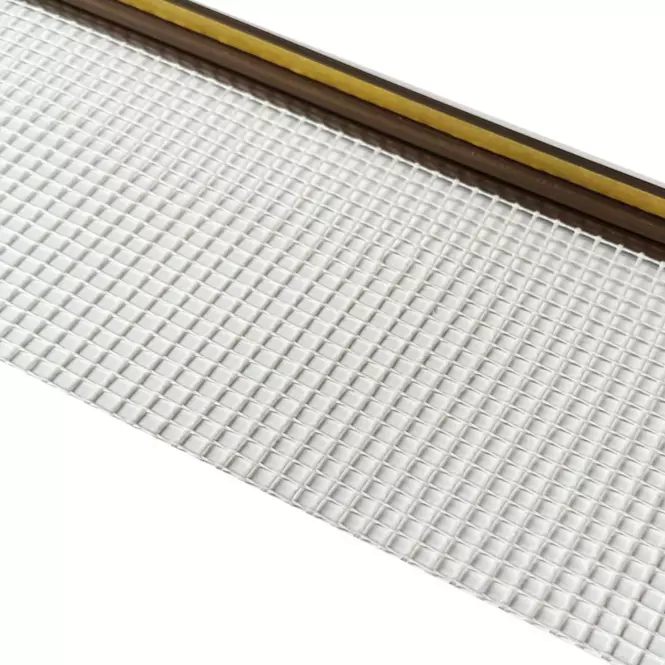 Lišta okenná 6 mm hnedá so sieťkou 2,5 m