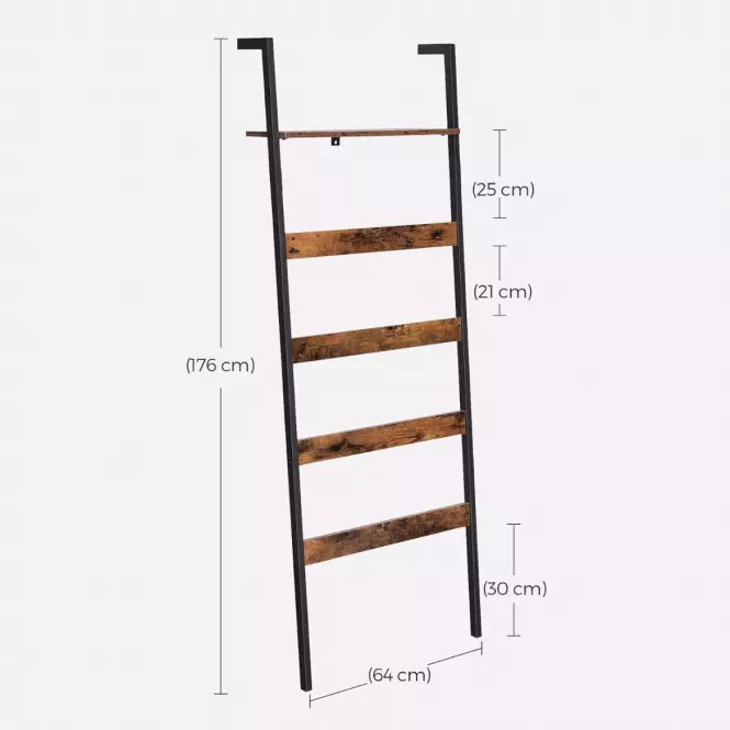 Rebrik Rustic hnedý/čierna 60x176