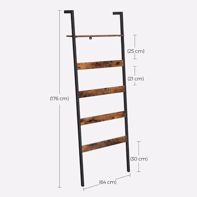 Rebrik Rustic hnedý/čierna 60x176