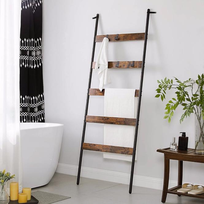 Rebrík Rustic 2 hnedý/čierny 60x176 cm