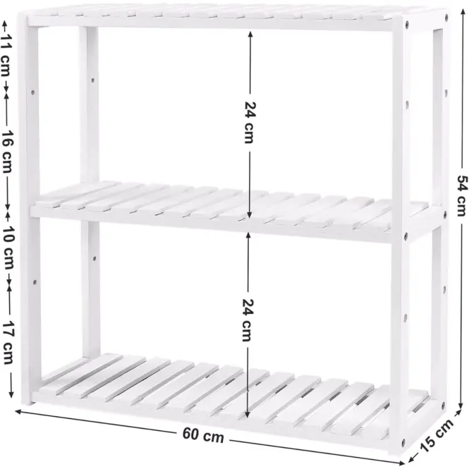 Regál biely 60x15x55,2