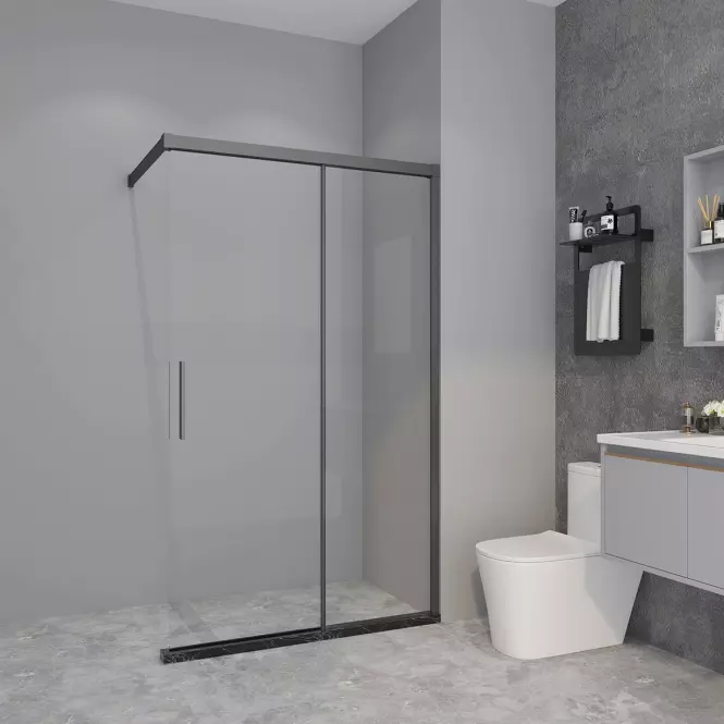 Sprchová stena Walk-In Relax 120x200 black