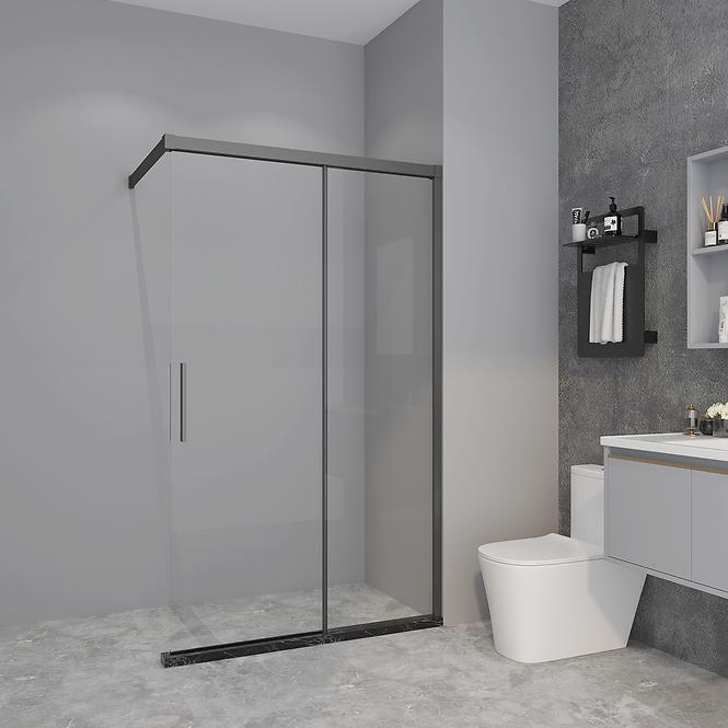 Sprchová stena Walk-In Relax 120x200 black