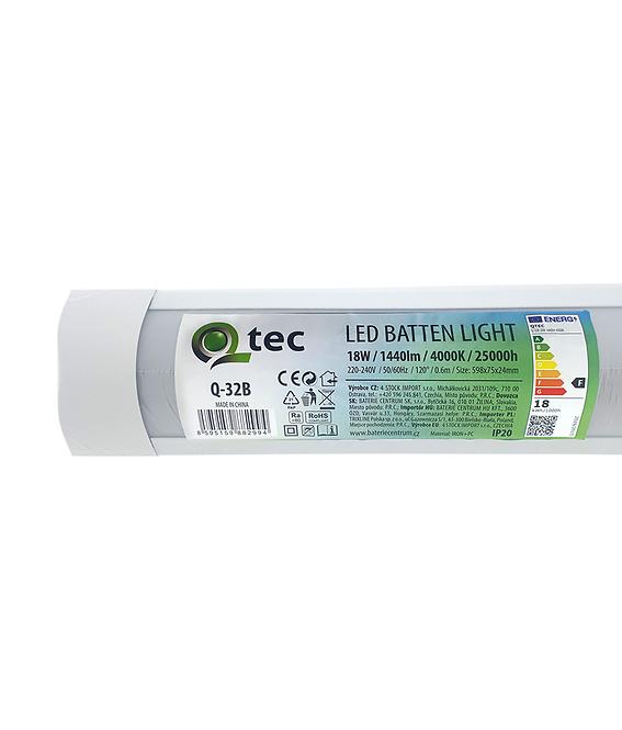 Podlinkové LED svietidlo BATTEN  biele 18W Q-32B