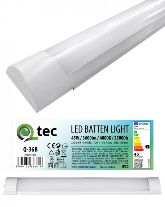 Podlinkové LED svietidlo BATTEN biely 45W Q-36B