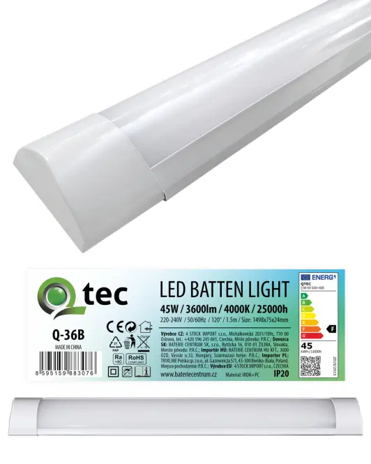 Podlinkové LED svietidlo BATTEN biely 45W Q-36B
