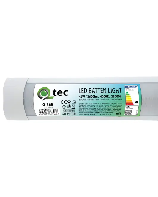 Podlinkové LED svietidlo BATTEN biely 45W Q-36B,2