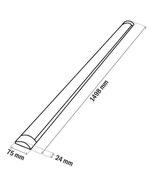 Podlinkové LED svietidlo BATTEN biely 45W Q-36B