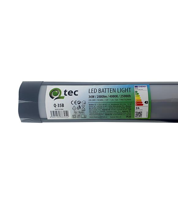 Lineárne svietidlo BATTEN LED čierne 36W Q-35B