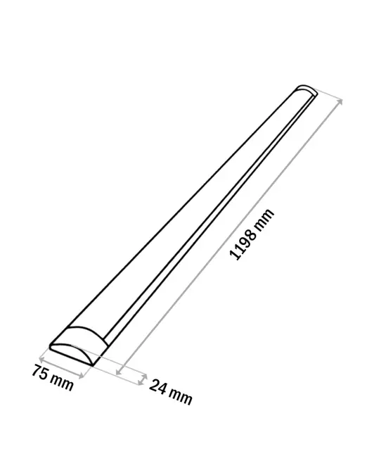 Lineárne svietidlo BATTEN LED čierne 36W Q-35B,3