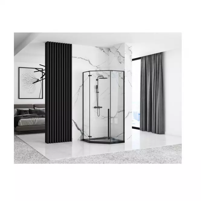 SPRCHOVÁ VANIČKA PIŤUHNÁ DIAMOND BLACK 90X90X5 K8543