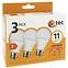 Žiarovka LED QTEC 11W A60 E27 2700K 3PACK