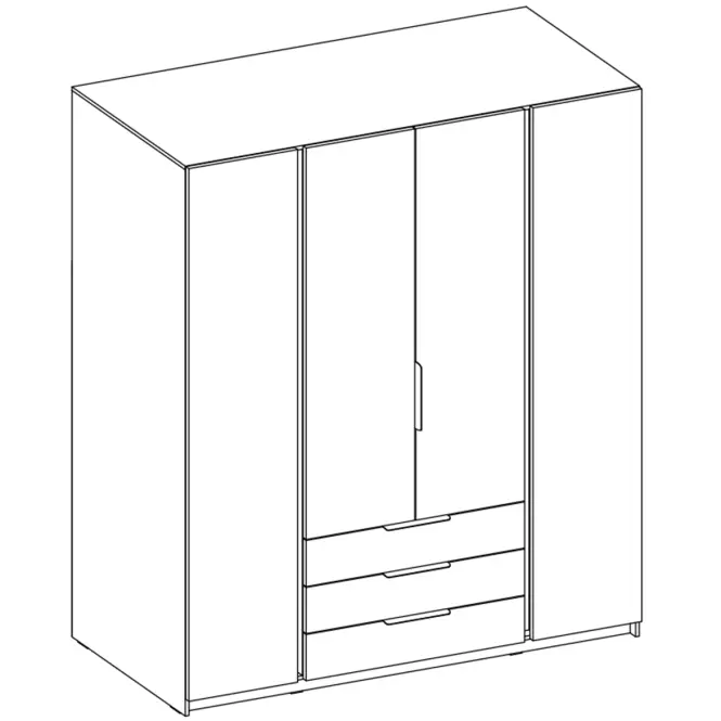 Skriňa Kaja BL/BL 4F 3S,3
