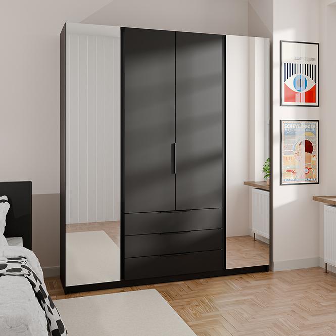 Skriňa Kaja BL/BL 2 Zrkadlo 2F 3S,5