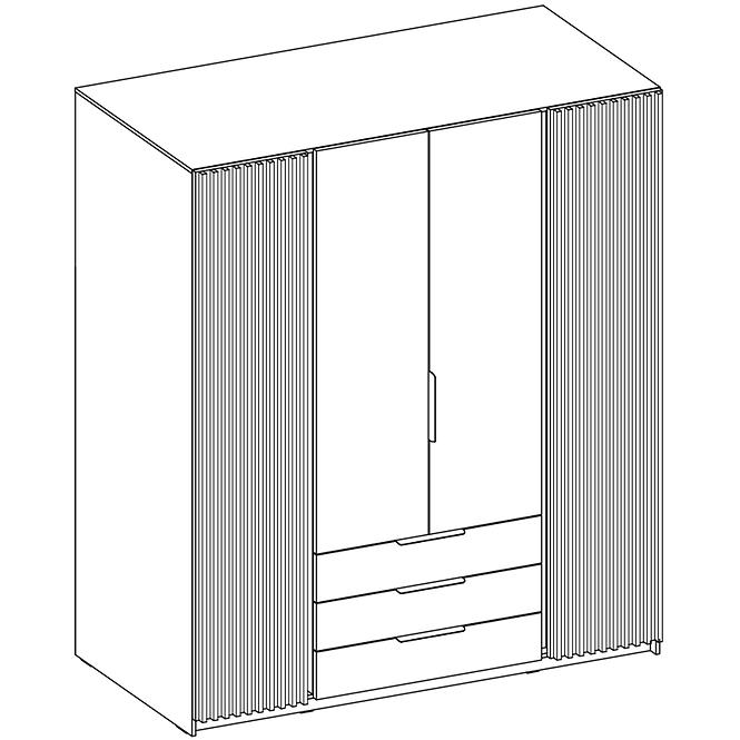Skriňa Kaja BL/BL-EV 2 LAM 2F 3S,3