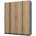 Skriňa Kaja 200 cm – čierna/evoke, štvordverová
