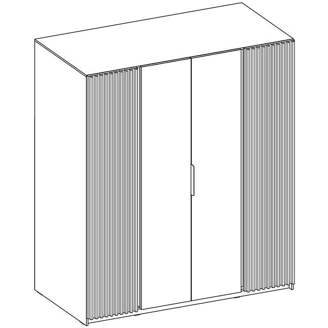 Skriňa Kaja BL/EV-BL 2LAM 2F,3