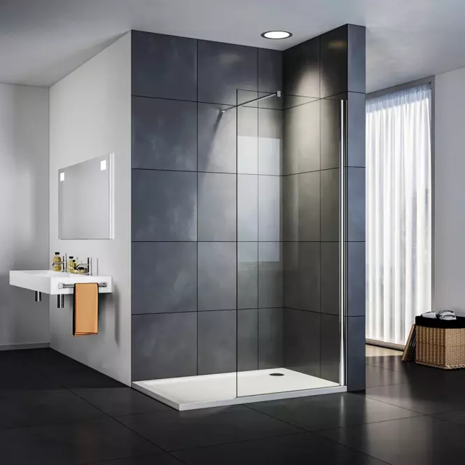 Sprchová stena Walk-In Soft 130x195 chróm