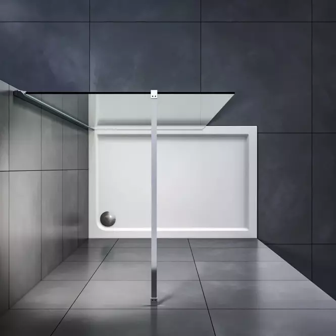 Sprchová stena Walk-In Soft 140x195 chróm